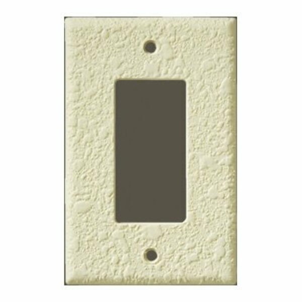 Can-Am Supply InvisiPlate Switch Wallplate, 5 in L, 3-1/4 in W, 1 -Gang, Painted Orange Peel Texture OP-R-1